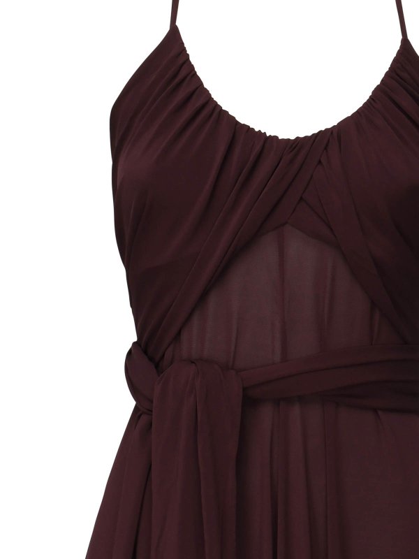 ワンピース Alaia Long crossover dress Alaïa Long Crossover Dress - Dark Red - Women | AA9R2707J050B332