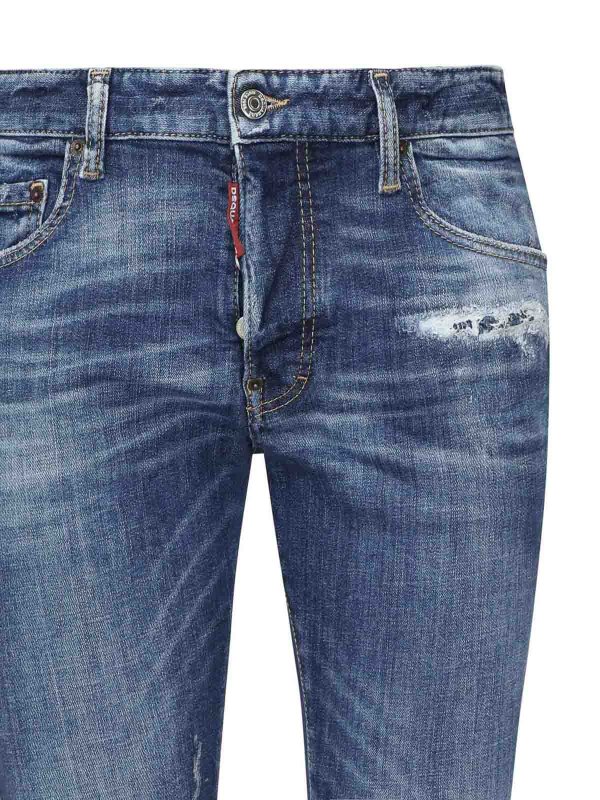 DSQUARED2: bootcut jeans online - Distressed Skater Jeans