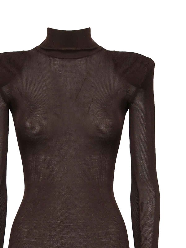 Self Portrait: abiti lunghi online - Vestito  lungo in maglia viscosa