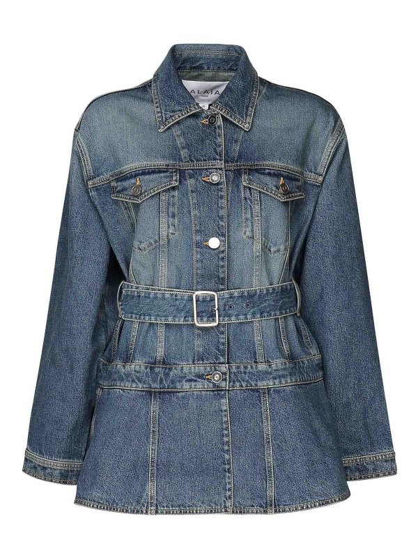 Alaïa: Vestes casuals - Veste Casual - Bleu