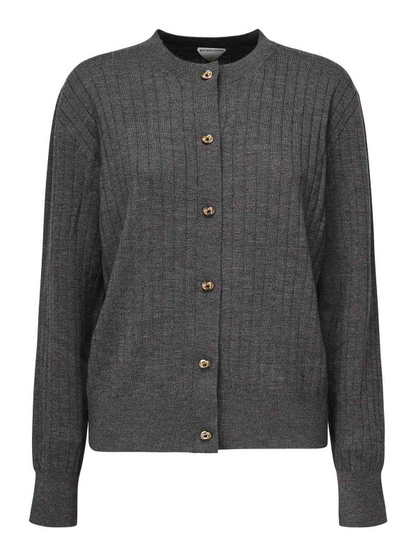 BOTTEGA VENETA: カーディガン - カーディガン - グレー