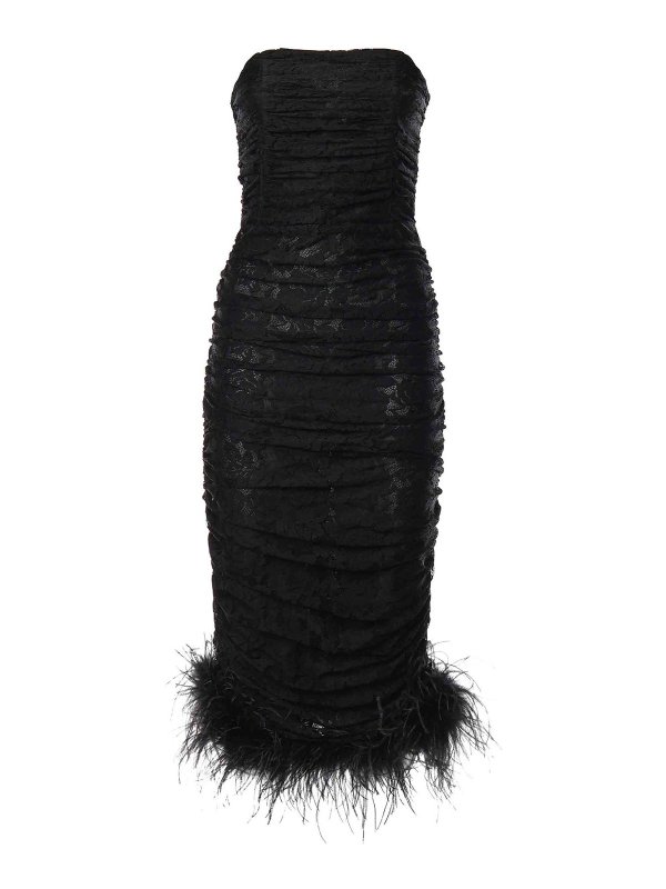 ALBERTO AUDENINO: knee length dresses - Lace Midi Dress