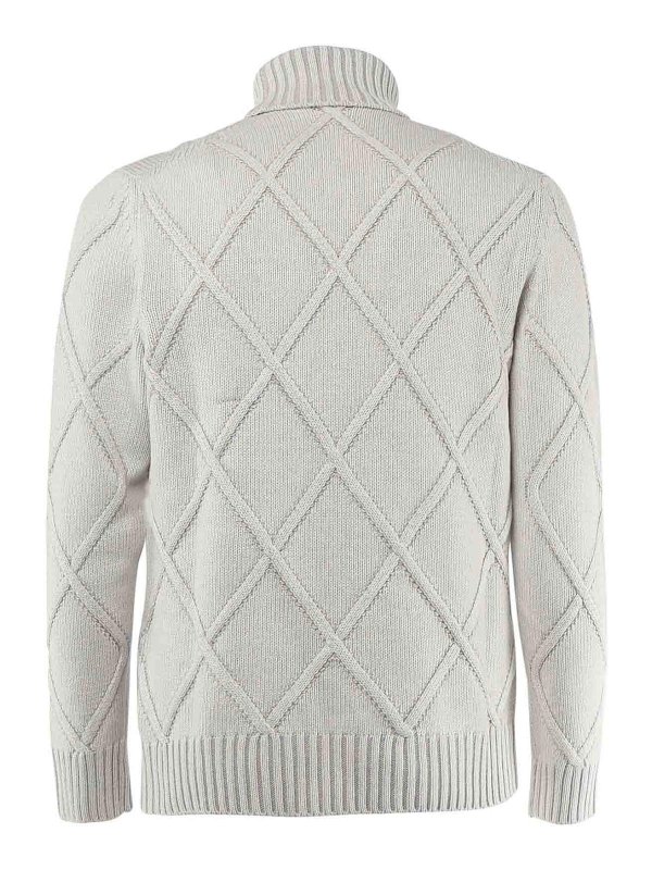 GIULIANO GALIANO: Strickpullover mit Rundhalsausschnitt online - Rundhalspullover - Weiß