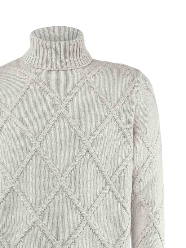 The Best Shops GIULIANO GALIANO: Strickpullover mit Rundhalsausschnitt - Rundhalspullover - Weiß