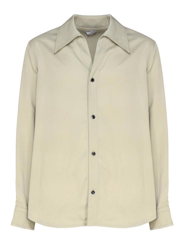 BOTTEGA VENETA: シャツ - シャツ - グレイッシュブラウン