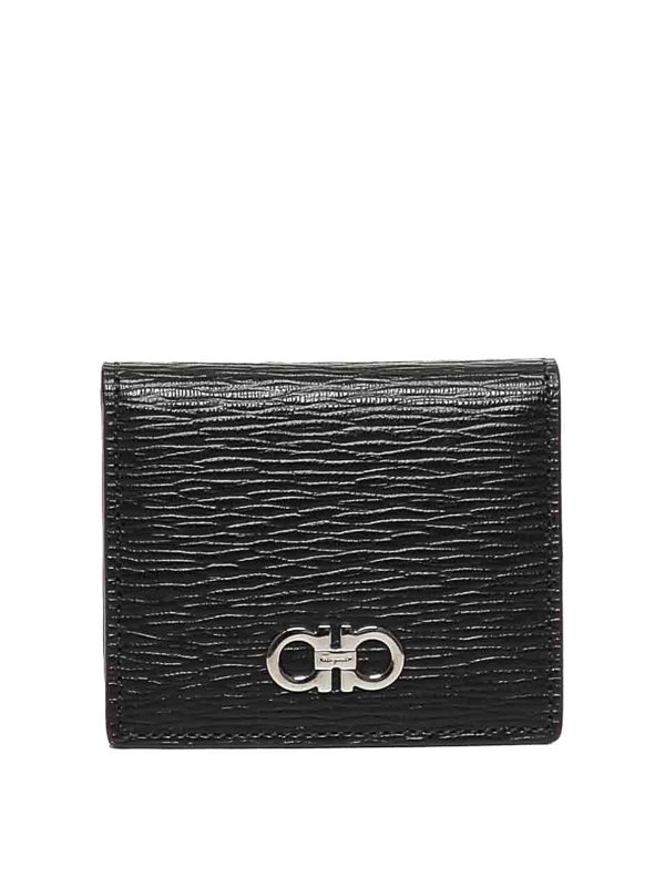 FERRAGAMO: wallets & purses - Gancini Wallet In Embossed Leather