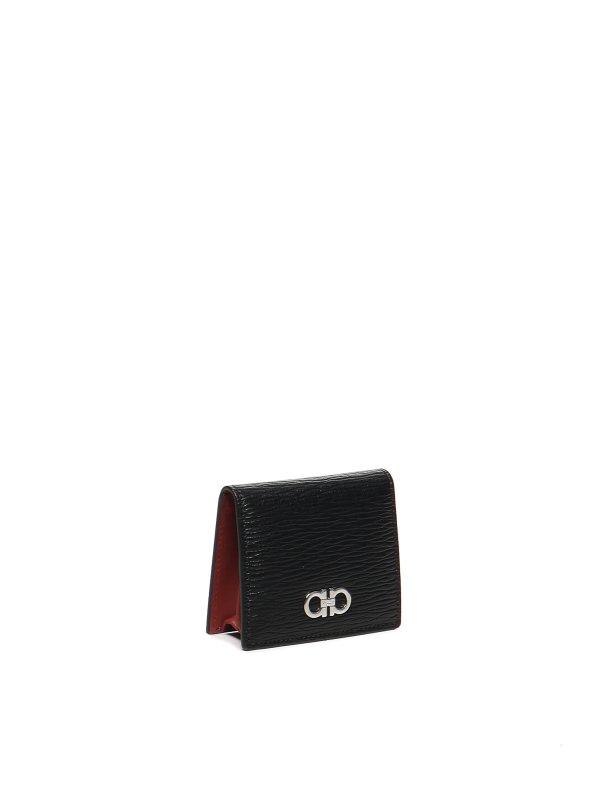 FERRAGAMO: wallets & purses online - Gancini Wallet In Embossed Leather