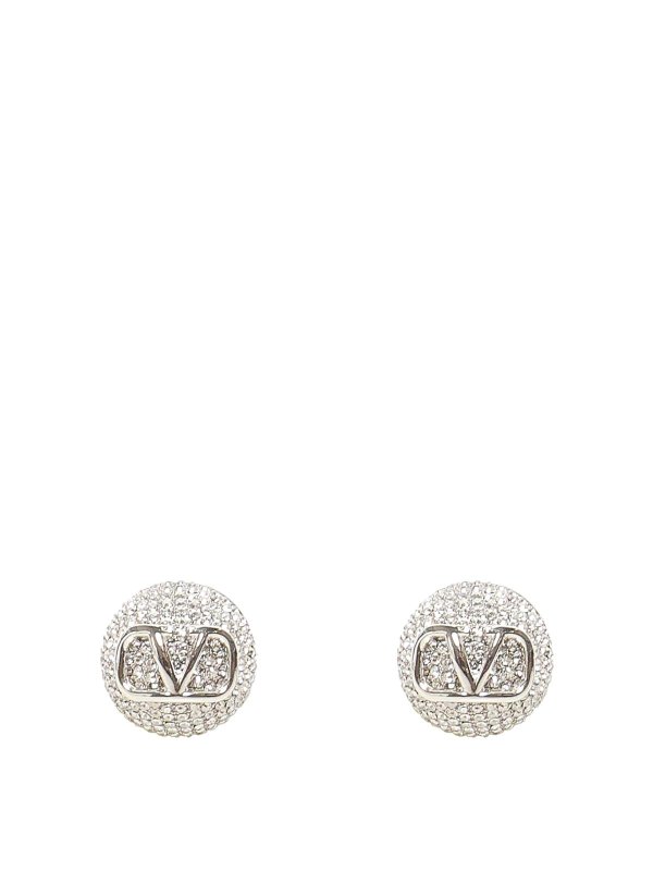 VALENTINO GARAVANI: Earrings - Signature Vlogo Clip Earrings