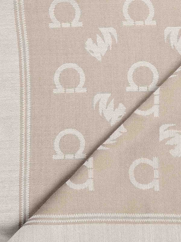 FERRAGAMO: scarves online - Gancini Square Stole