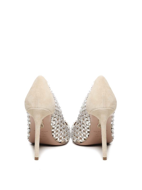 The Best Shops Aquazzura: court shoes - Suede Pumps With Crystals