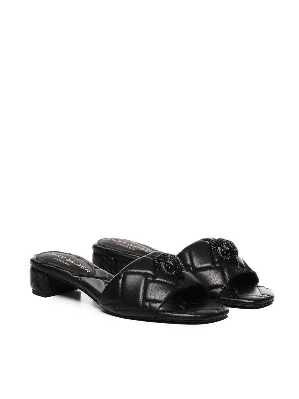 KURT GEIGER: Loafers & Slippers online - Slippers In Quilted Leather Kensington