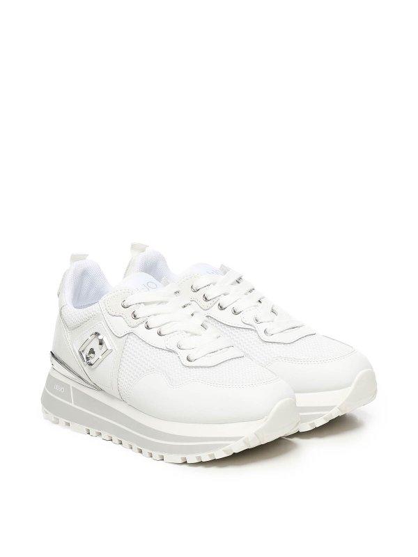 Liu Jo: sneakers online - Sneaker in pelle e mesh piattaforma