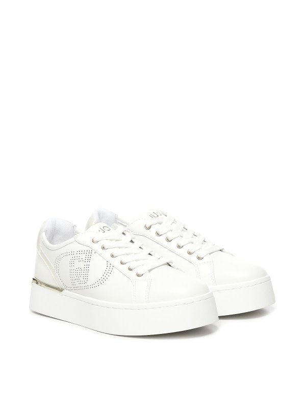 Liu Jo: trainers online - Leather Sneakers With Perforated Logo