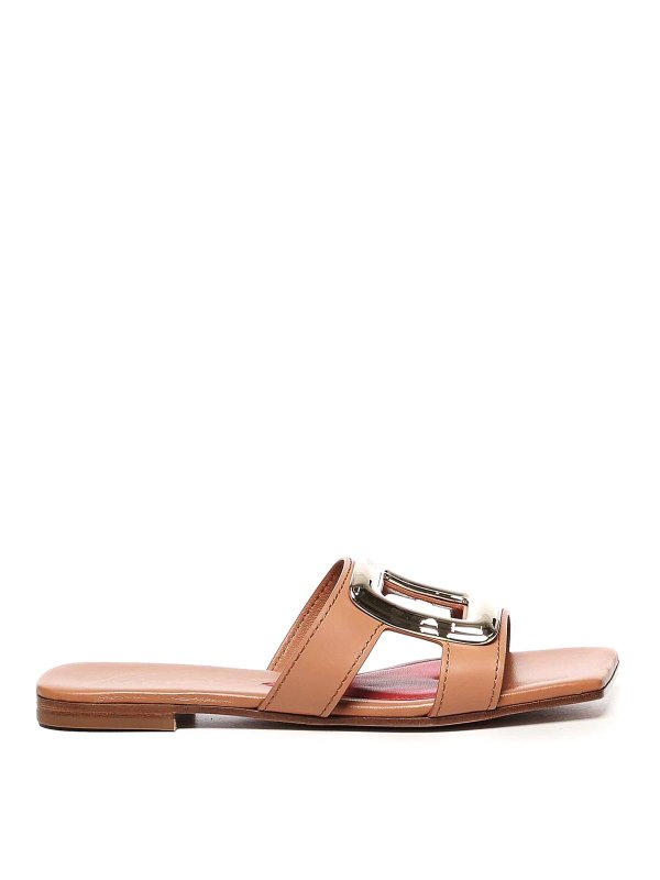 ROGER VIVIER: sandals - Viv By The Sea Leather Sandals