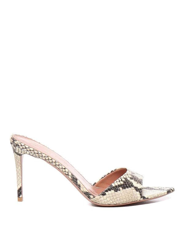 GIULIANO GALIANO: sandals - Alixia Python Print Sandals