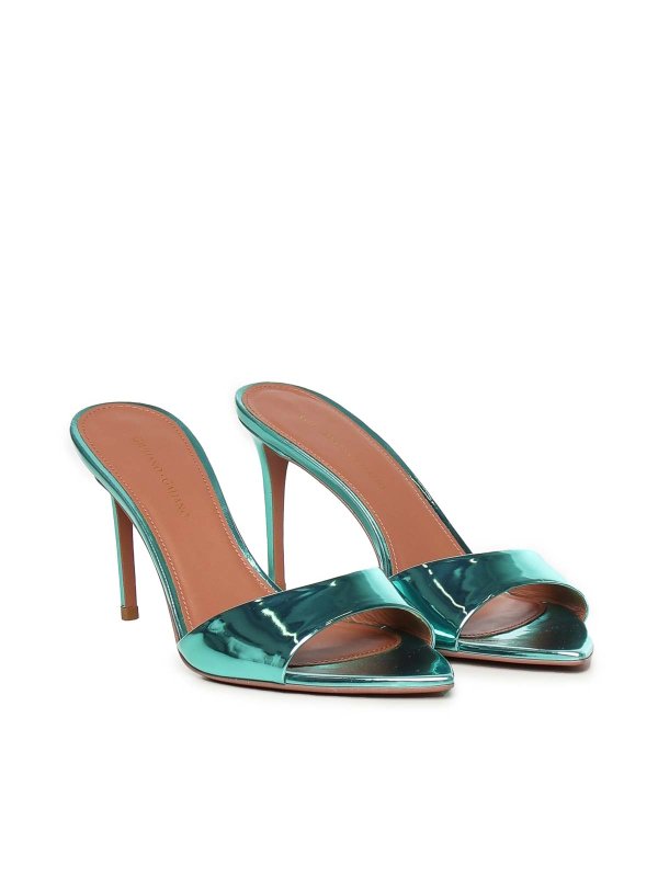 GIULIANO GALIANO: mules shoes online - Alixia Mirror Leather Mules