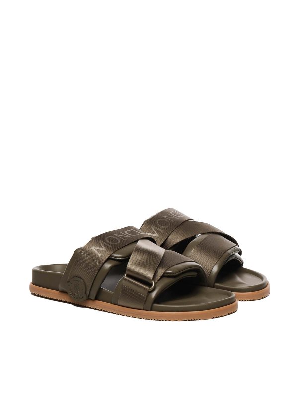 MONCLER: Sandalias online - Sandalias - Verde Oscuro