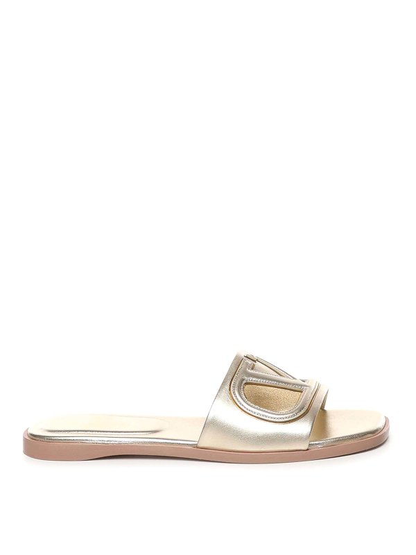VALENTINO GARAVANI: sandals - Slide Vlogo Cut-Out Sandal