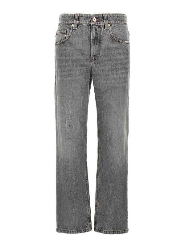 BRUNELLO CUCINELLI: ブーツカットジーンズ - ブーツカットジーンズ - グレー