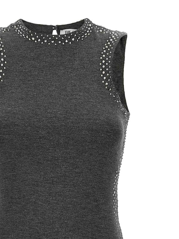 The Best Shops The Attico: ニーレングスドレス - 膝丈ドレス - グレー