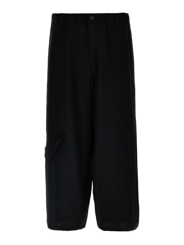 YOHJI YAMAMOTO: Casual Hosen - Casual Hose - Schwarz