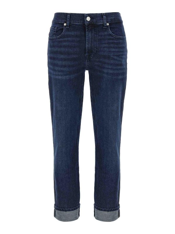 7 FOR ALL MANKIND: スキニージーンズ - スキニージーンズ - ブルー
