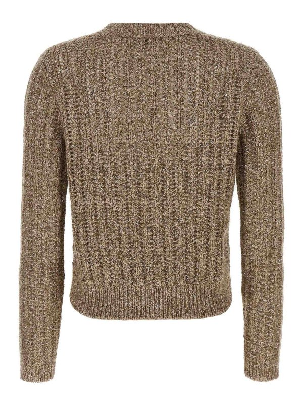 BRUNELLO CUCINELLI: Suéteres con cuello pico online - Suéter Cuello Redondo - Beis