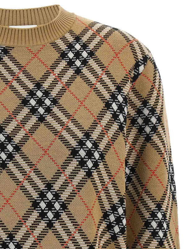 The Best Shops BURBERRY: crew necks - Check Sweater