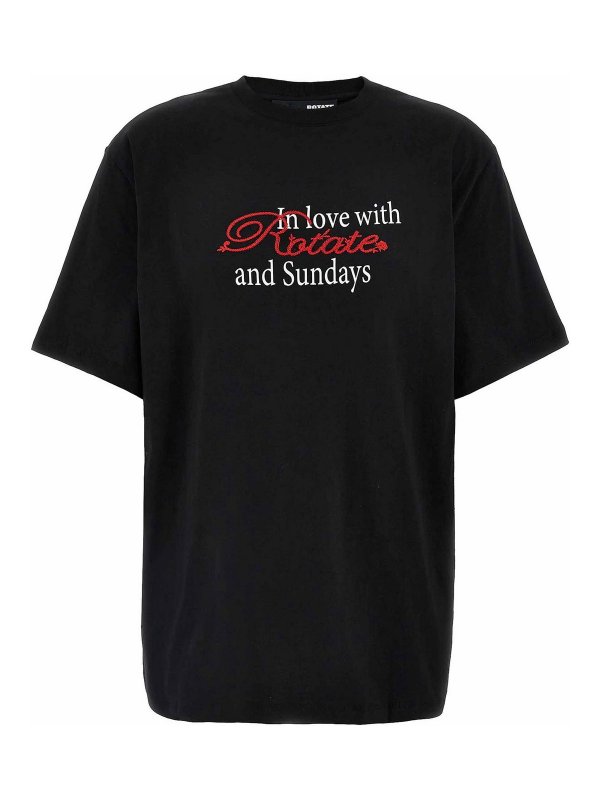 ROTATE Birger Christensen: t-shirt - T-shirt a maglia sottile