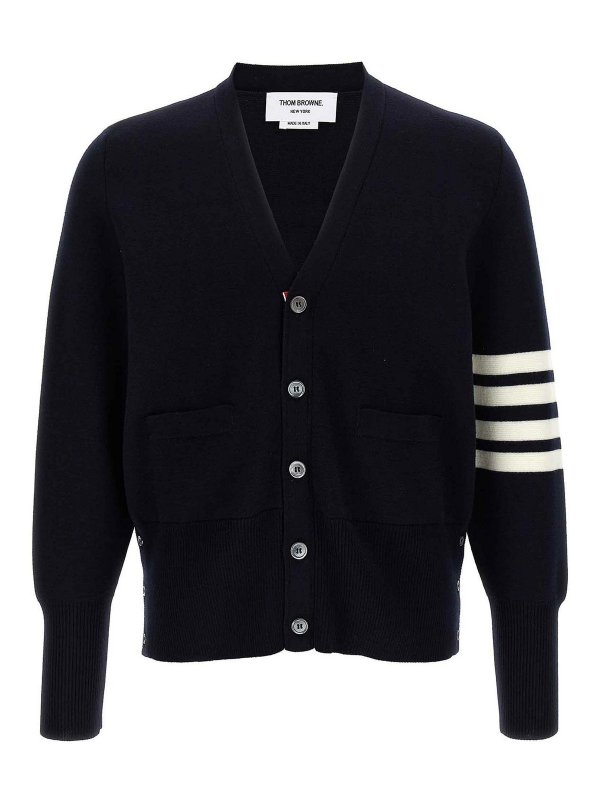 THOM BROWNE: Cardigans - Cardigan - Blau