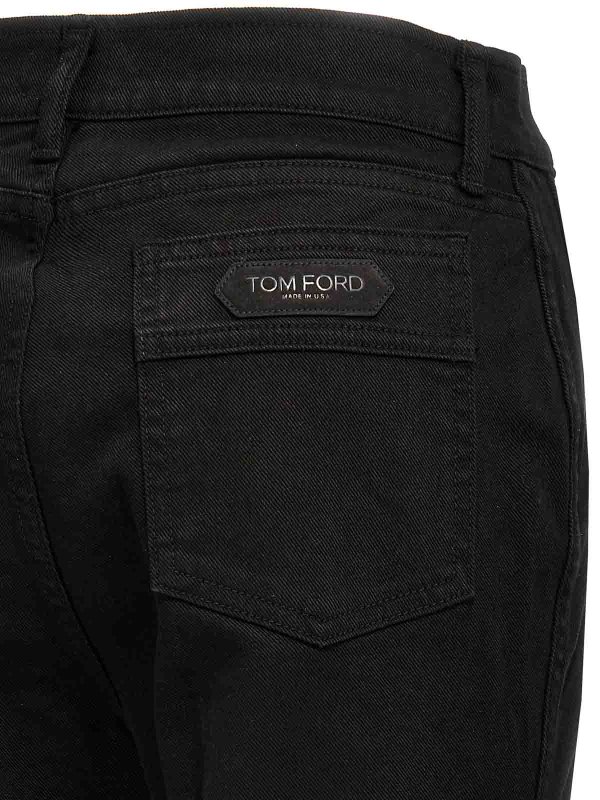 Stretch Twill Denim Wide Flare Jeans shop online: TOM FORD