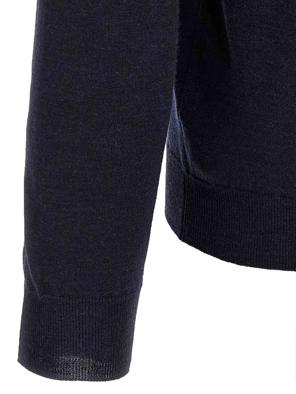 クルーネック - ブルー shop online: ZANONE