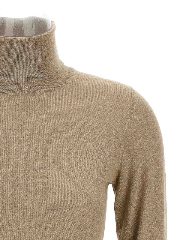 The Best Shops BRUNELLO CUCINELLI: Cuellos altos y polos - Suéter Con Cuello Alto - Dorado