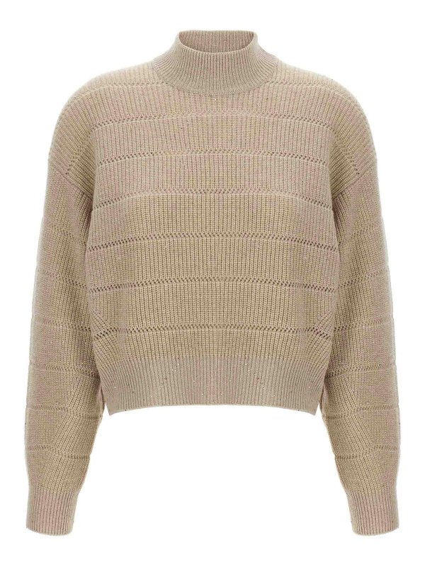 BRUNELLO CUCINELLI: カーディガン - カーディガン - ベージュ