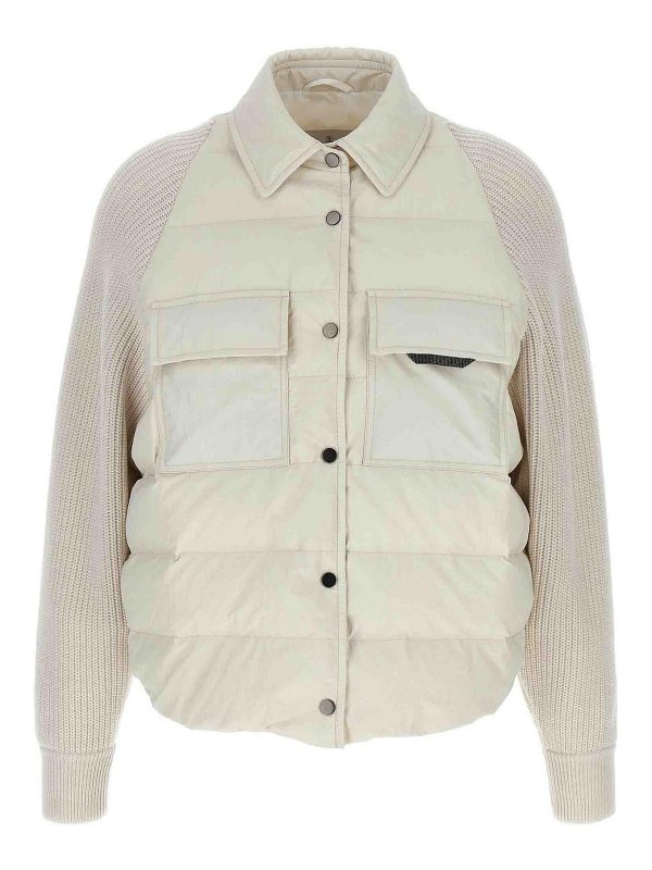 BRUNELLO CUCINELLI: Vestes-rembourrees - Blouson Rembourré - Blanc