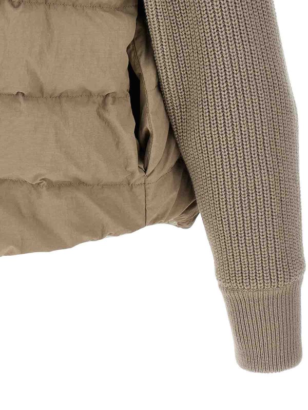 Two-Material  Down Jacket shop online: BRUNELLO CUCINELLI