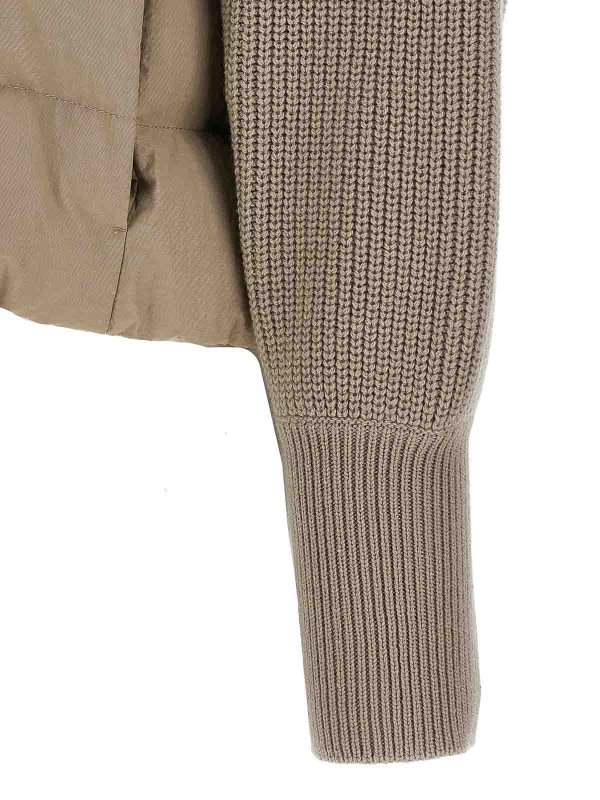 Two-Material Puffer Jacket shop online: BRUNELLO CUCINELLI