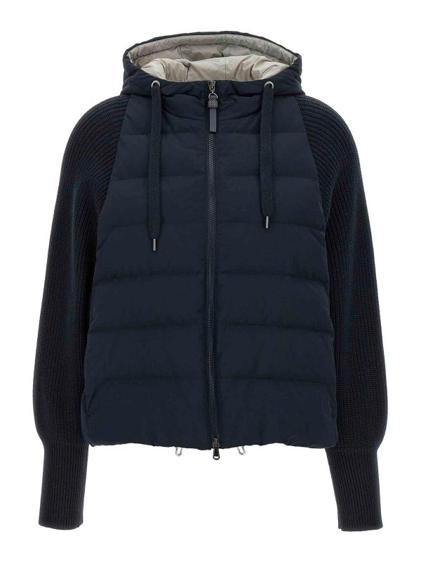 BRUNELLO CUCINELLI: padded jackets - Two-Material Puffer Jacket