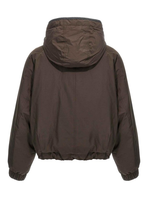 ダウンジャケット・コート BRUNELLO CUCINELLI Cropped down jacket (MG5017835P C4228) Brunello Cucinelli Cropped Down Jacket - Brown | MG5017835PC4228