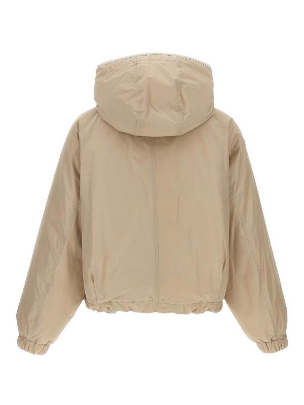 ダウンジャケット・コート BRUNELLO CUCINELLI Cropped down jacket (MG5017835P C4228) Brunello Cucinelli Cropped Down Jacket - Beige | MG5017835PC6037