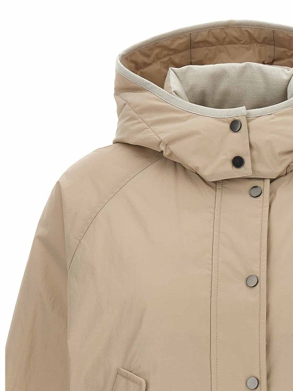 ダウンジャケット・コート BRUNELLO CUCINELLI Cropped down jacket (MG5017835P C4228) Brunello Cucinelli Cropped Down Jacket - Beige | MG5017835PC6037