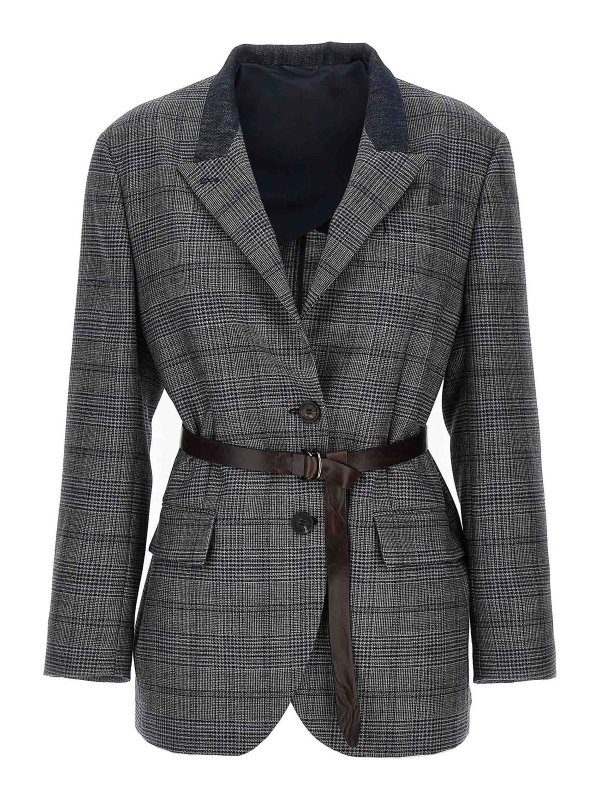 BRUNELLO CUCINELLI: ブレザー online - ブレザー - グレー