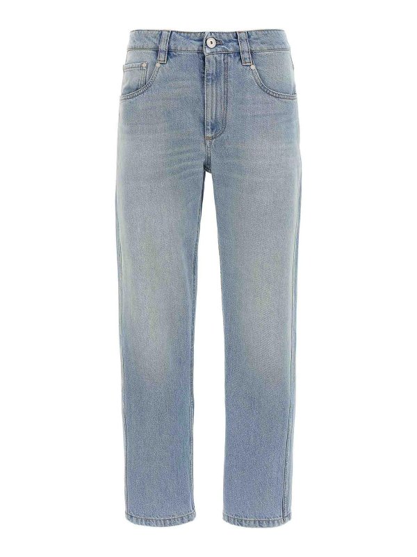 BRUNELLO CUCINELLI: Bootcut - Bootcut Jeans - Hellblau