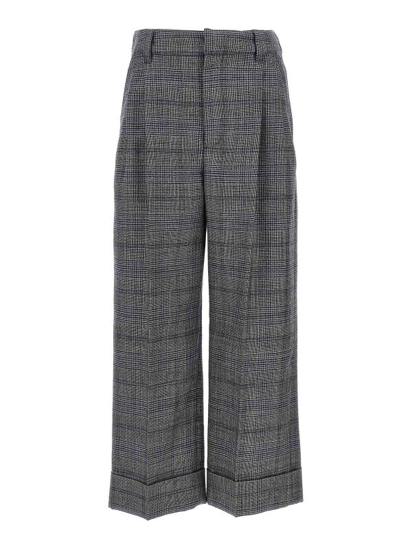 BRUNELLO CUCINELLI: casual trousers - Pied De Poule Wool Pants