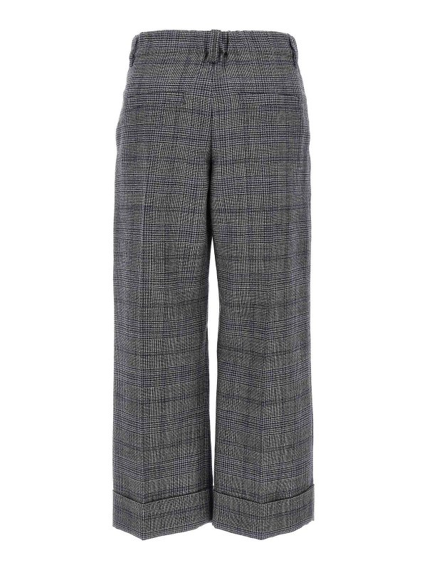 BRUNELLO CUCINELLI: casual trousers online - Pied De Poule Wool Pants