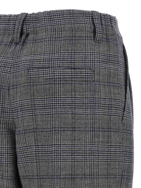 Pied De Poule Wool Pants shop online: BRUNELLO CUCINELLI