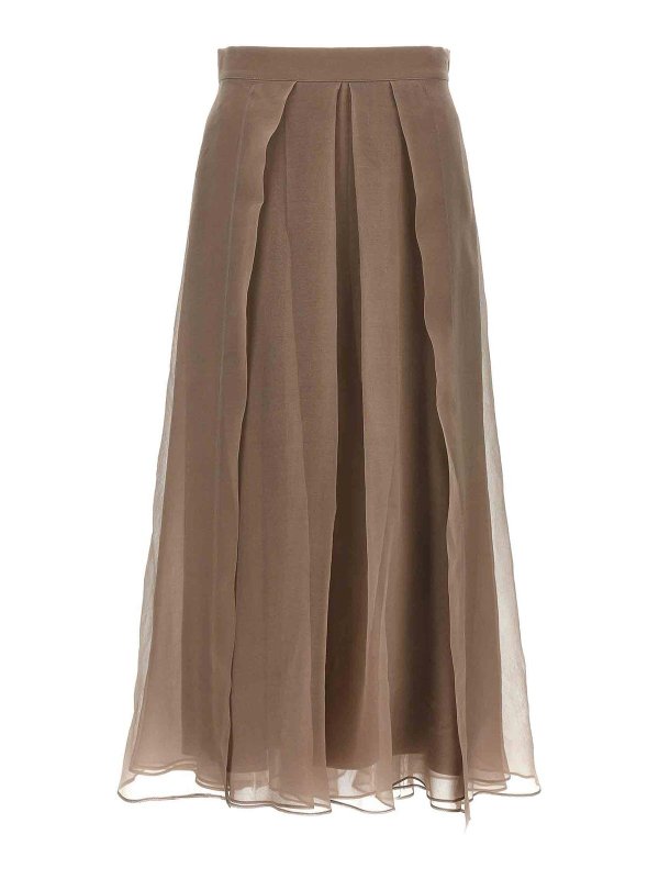 BRUNELLO CUCINELLI: Knee length skirts & Midi - Paneled Circle Skirt