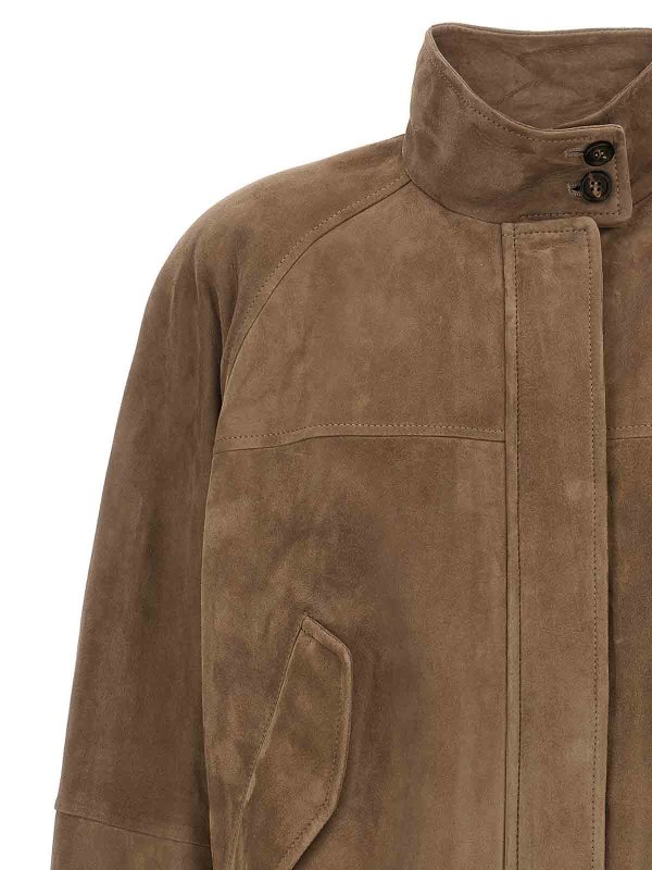 The Best Shops BRUNELLO CUCINELLI: leather jacket - Monile Suede Jacket