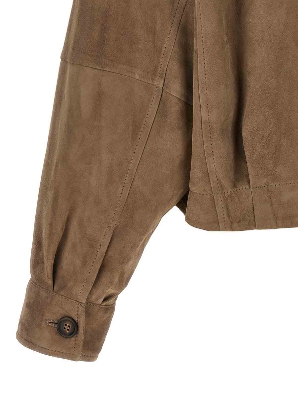 Monile Suede Jacket shop online: BRUNELLO CUCINELLI