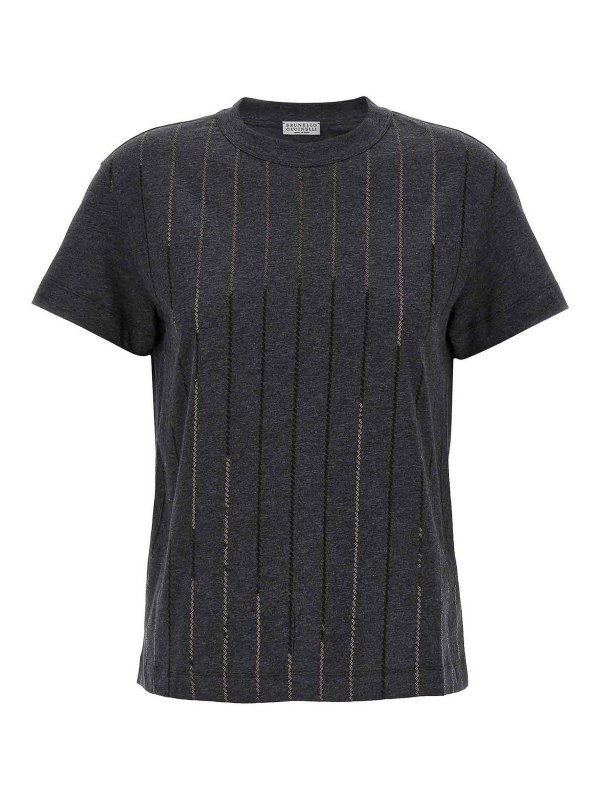 BRUNELLO CUCINELLI: T-shirts - T-Shirt - Gris
